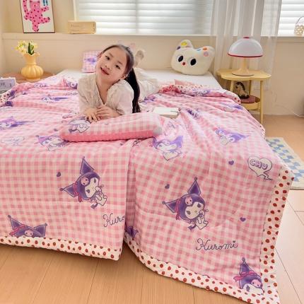 91家纺网 家纺一手货源 找家纺 十九色 2025新款酷洛米系列全尺寸全棉13372凉豆豆夏被 酷洛米之心