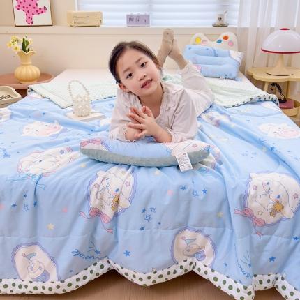 91家纺网 家纺一手货源 找家纺 十九色 2025新款酷洛米系列全尺寸全棉13372凉豆豆夏被 玉桂狗