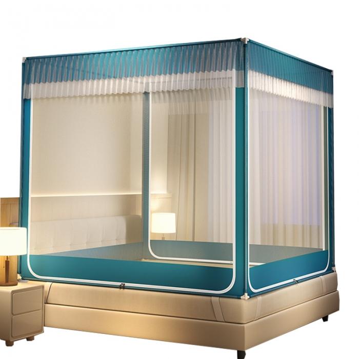 91家纺网 家纺一手货源 找家纺 防蚊家用蚊帐2024新款卧室蒙古包儿童防摔 高级新型蚊帐免安装支架