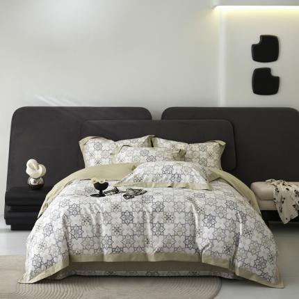 91家纺网 家纺一手货源 找家纺 （总）薏思家纺 2025新款13376铂金棉大飞边工艺四件套