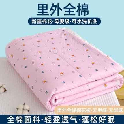 91家纺网 家纺一手货源 找家纺 （总）芯恋 2025新款韩版花边里外全棉棉花夏被春秋被