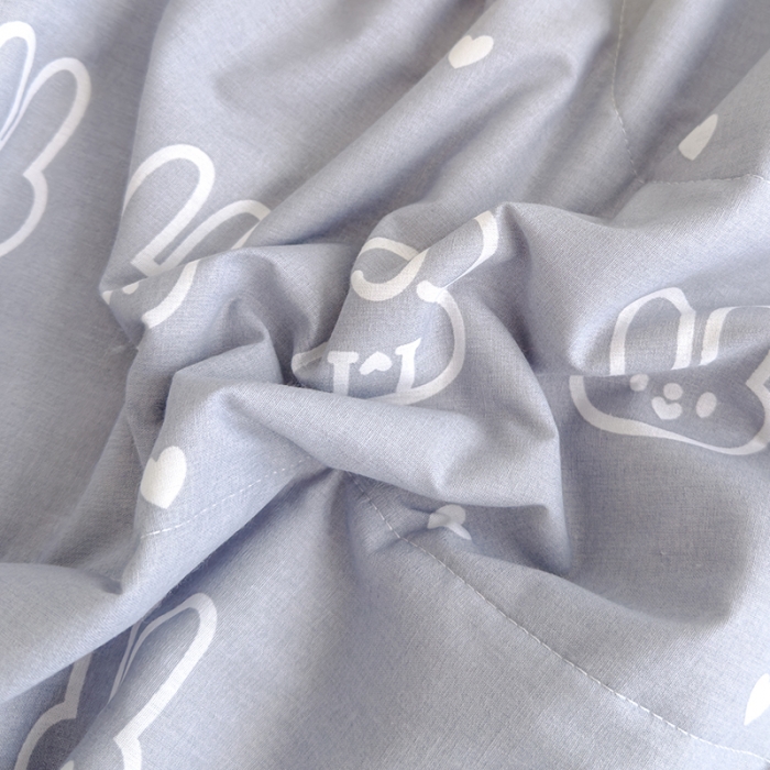 91家纺网 家纺一手货源 找家纺 芯恋 2025新款韩版花边里外全棉棉花夏被春秋被 可爱兔