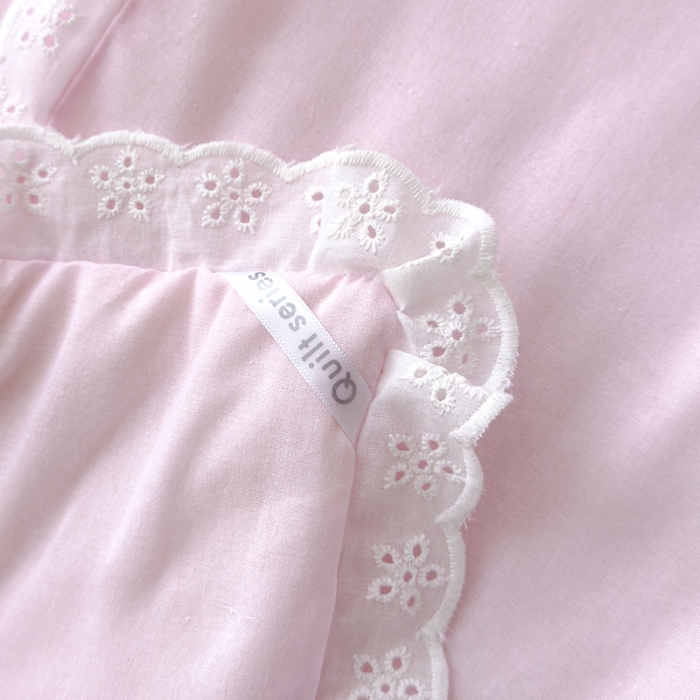 91家纺网 家纺一手货源 找家纺 芯恋 2025新款韩版花边里外全棉棉花夏被春秋被 梦人花香