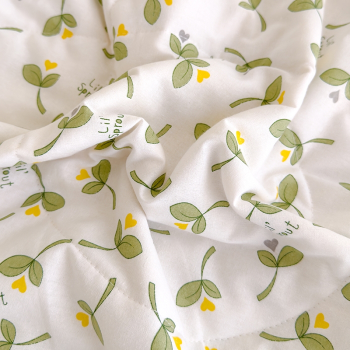 91家纺网 家纺一手货源 找家纺 芯恋 2025新款韩版花边里外全棉棉花夏被春秋被 嫩芽儿1