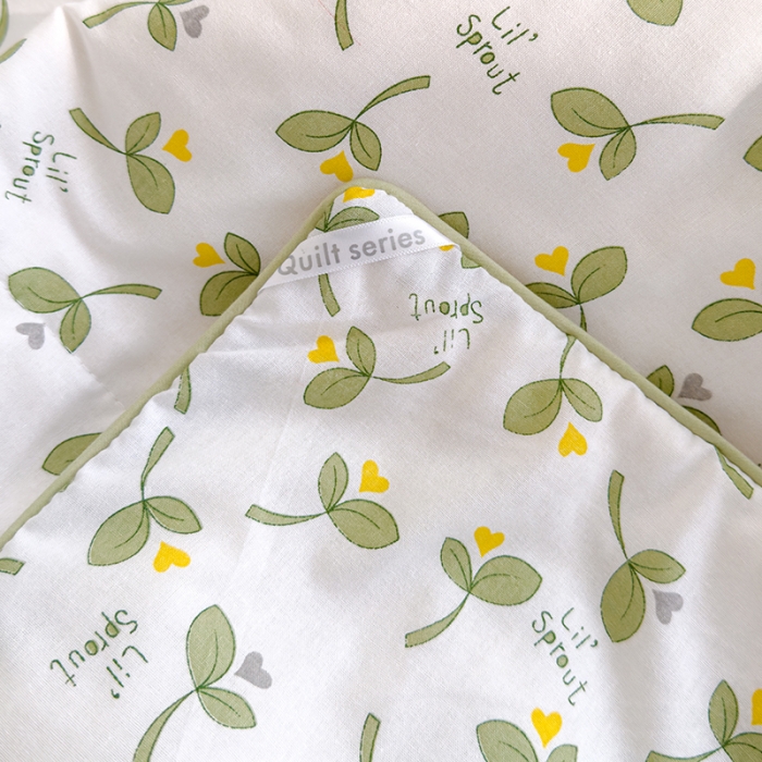 91家纺网 家纺一手货源 找家纺 芯恋 2025新款韩版花边里外全棉棉花夏被春秋被 嫩芽儿2嵌绳款