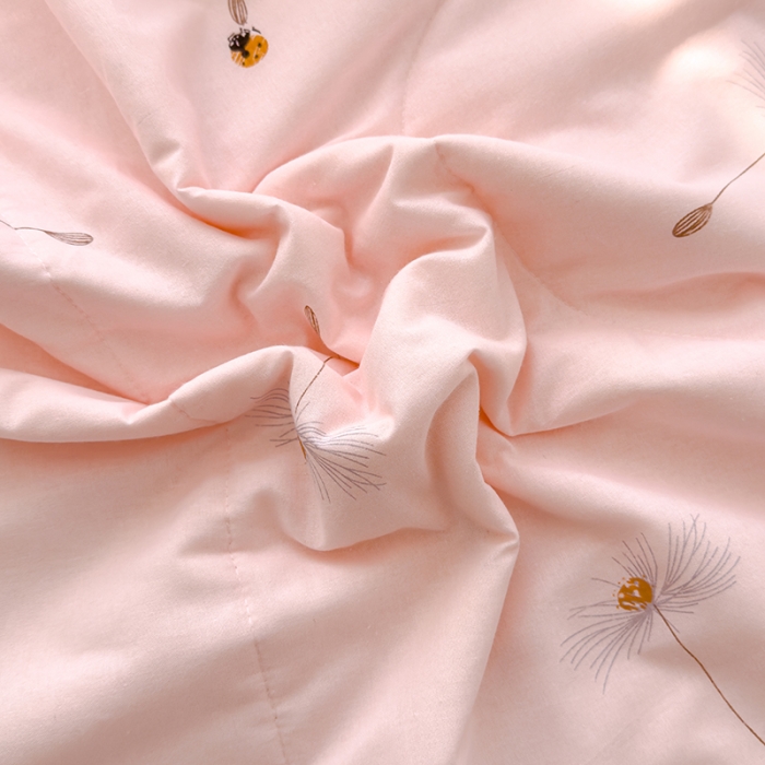 91家纺网 家纺一手货源 找家纺 芯恋 2025新款韩版花边里外全棉棉花夏被春秋被 蒲公英