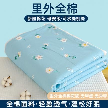 91家纺网 家纺一手货源 找家纺 芯恋 2025新款韩版花边里外全棉棉花夏被春秋被 舒雅风情