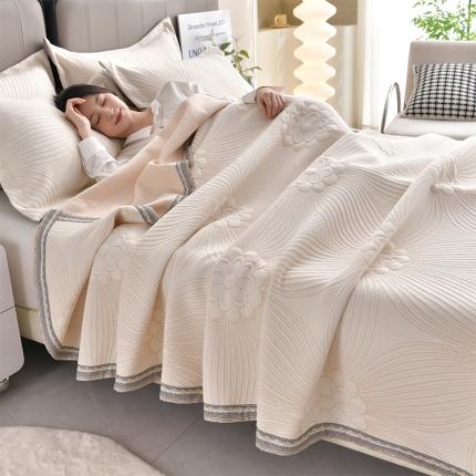 91家纺网 家纺一手货源 找家纺 星窝 2025新款品质艾草针织棉提花夏被夏凉被直播 初语