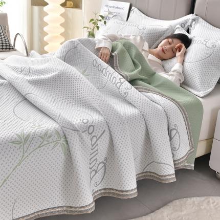 91家纺网 家纺一手货源 找家纺 星窝 2025新款品质艾草针织棉提花夏被夏凉被直播 静笙