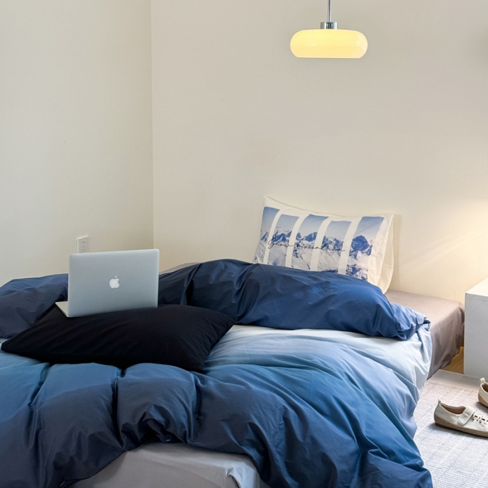 91家纺网 家纺一手货源 找家纺 （总）艾沁家纺 2024新款40支全棉渐变色混搭四件套