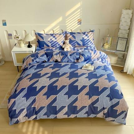 91家纺网 家纺一手货源 找家纺 （总）梵巢家纺 2025新款芦荟棉四件套和单品印花四件套 床笠款四件套