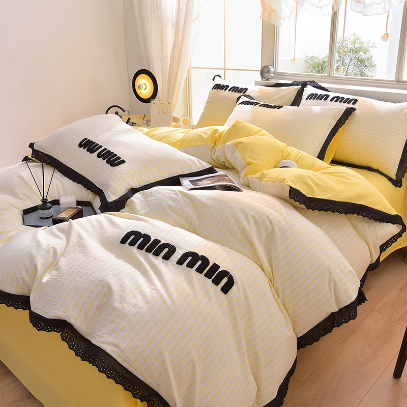 91家纺网 家纺一手货源 找家纺 炫拼 2025直播爆款新款A类全棉水洗棉毛巾绣四件套--赫本风 赫本—时光