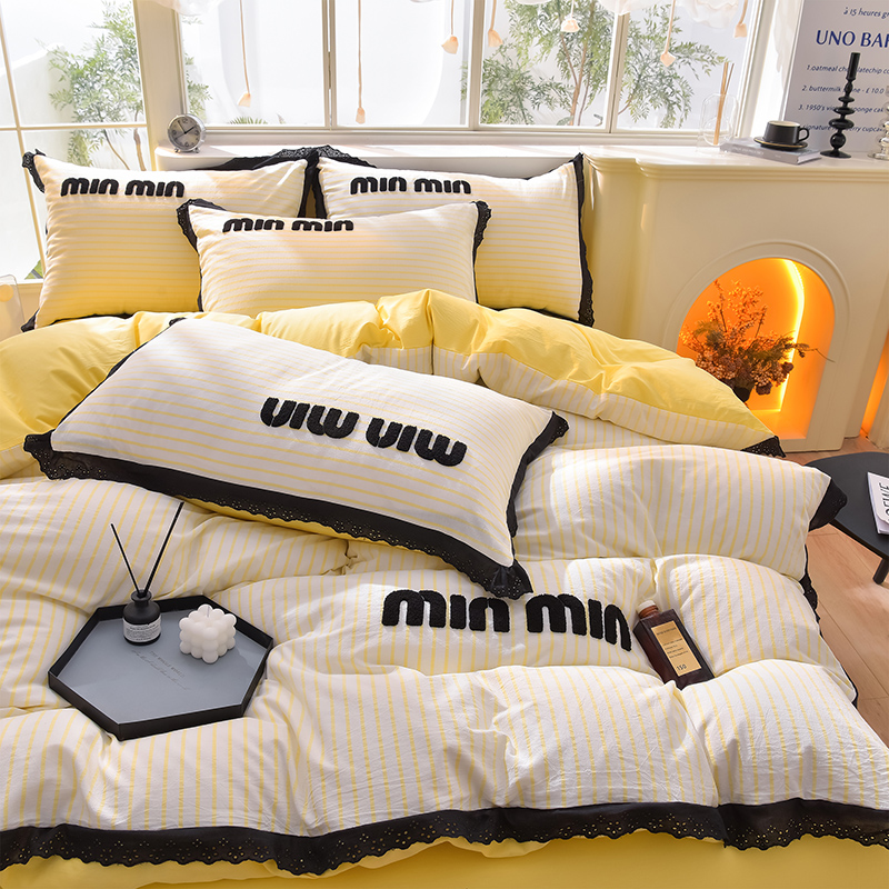 91家纺网 家纺一手货源 找家纺 炫拼 2025直播爆款新款A类全棉水洗棉毛巾绣四件套--赫本风 赫本—时光