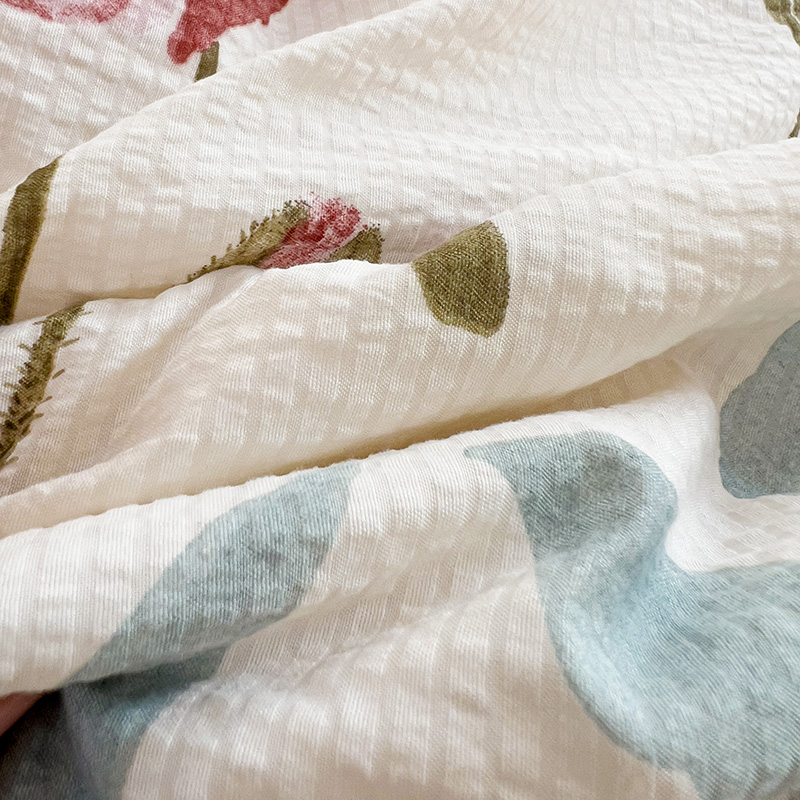 91家纺网 家纺一手货源 找家纺 星巴K家纺 2024新款小清新柔软泡泡棉夏凉被被子空调被夏被 花海