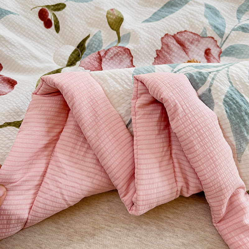 91家纺网 家纺一手货源 找家纺 星巴K家纺 2024新款小清新柔软泡泡棉夏凉被被子空调被夏被 花海