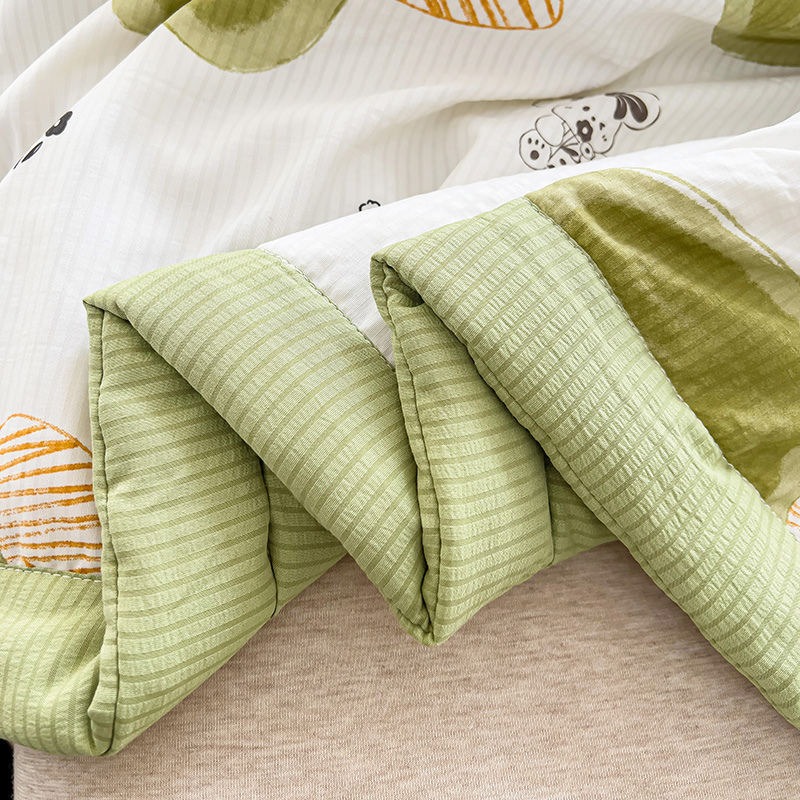 91家纺网 家纺一手货源 找家纺 星巴K家纺 2024新款小清新柔软泡泡棉夏凉被被子空调被夏被 心心相印