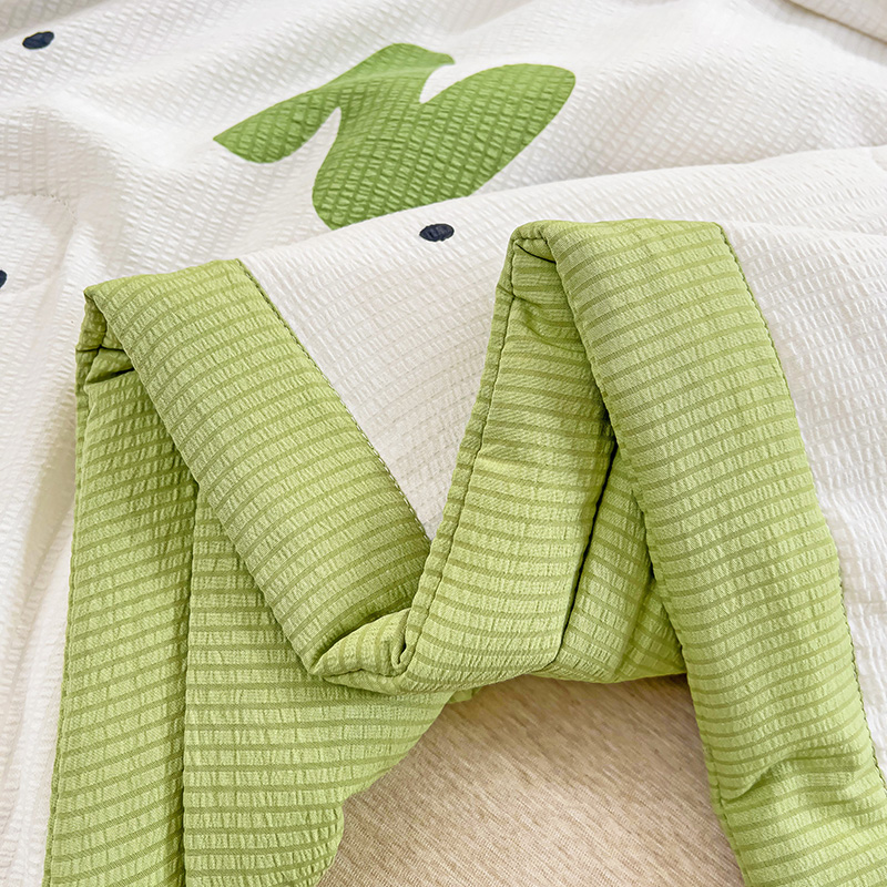 91家纺网 家纺一手货源 找家纺 星巴K家纺 2024新款小清新柔软泡泡棉夏凉被被子空调被夏被 熊猫