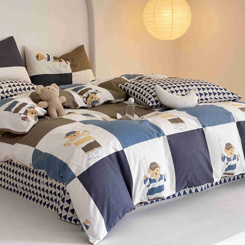 91家纺网 家纺一手货源 找家纺 佰亿莱 2024直播爆款全棉印花四件套 莱茵克莱尔