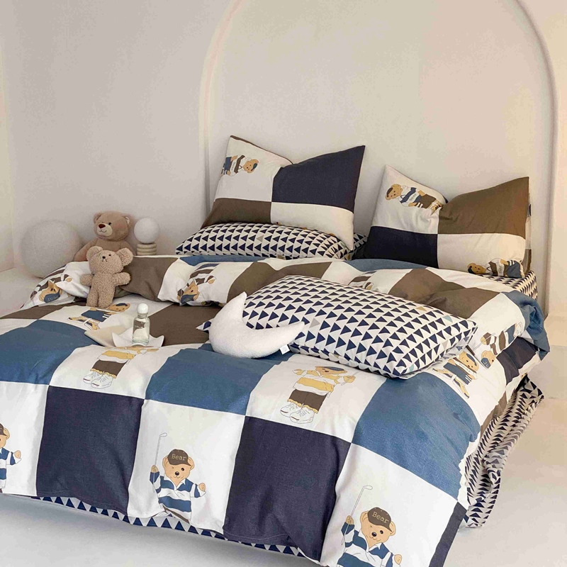 91家纺网 家纺一手货源 找家纺 佰亿莱 2024直播爆款全棉印花四件套 莱茵克莱尔