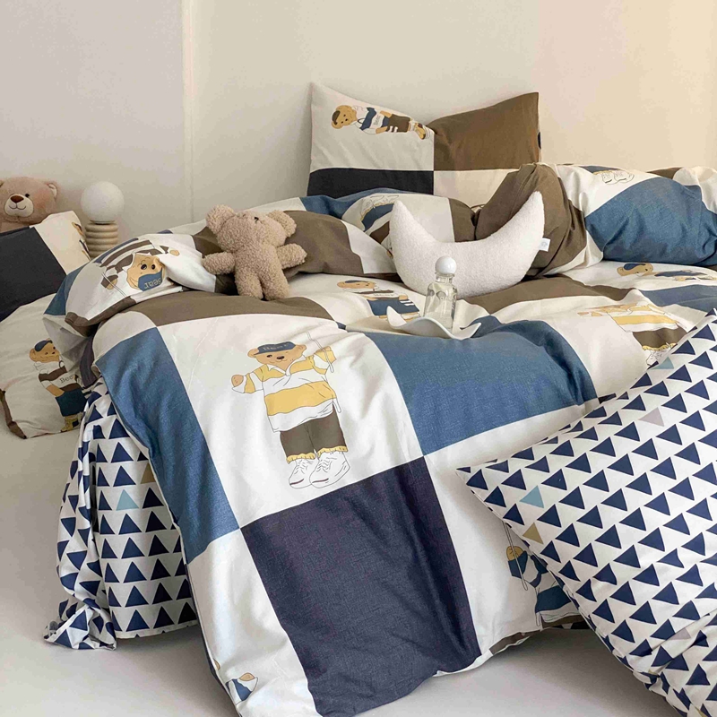 91家纺网 家纺一手货源 找家纺 佰亿莱 2024直播爆款全棉印花四件套 莱茵克莱尔