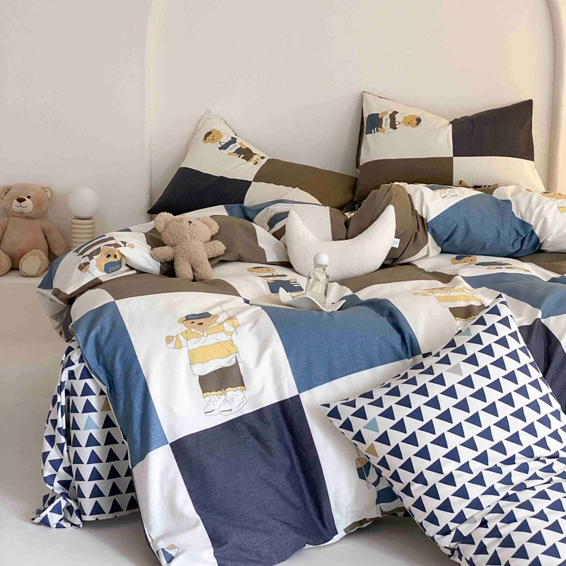 91家纺网 家纺一手货源 找家纺 佰亿莱 2024直播爆款全棉印花四件套 莱茵克莱尔