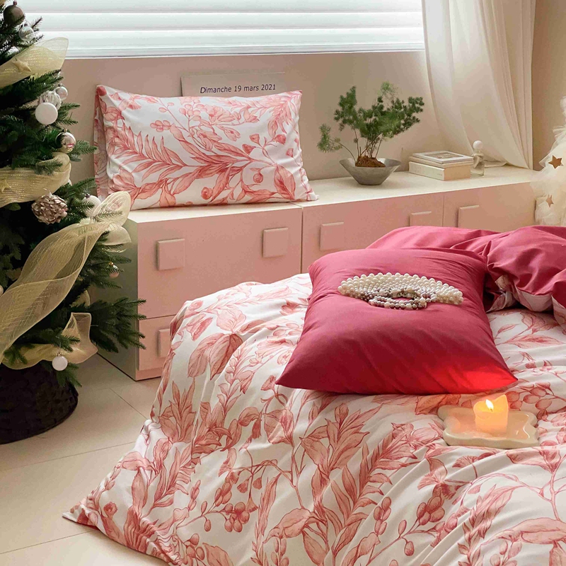 91家纺网 家纺一手货源 找家纺 佰亿莱 2024直播爆款全棉印花四件套 莉莉安