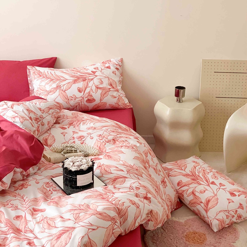 91家纺网 家纺一手货源 找家纺 佰亿莱 2024直播爆款全棉印花四件套 莉莉安