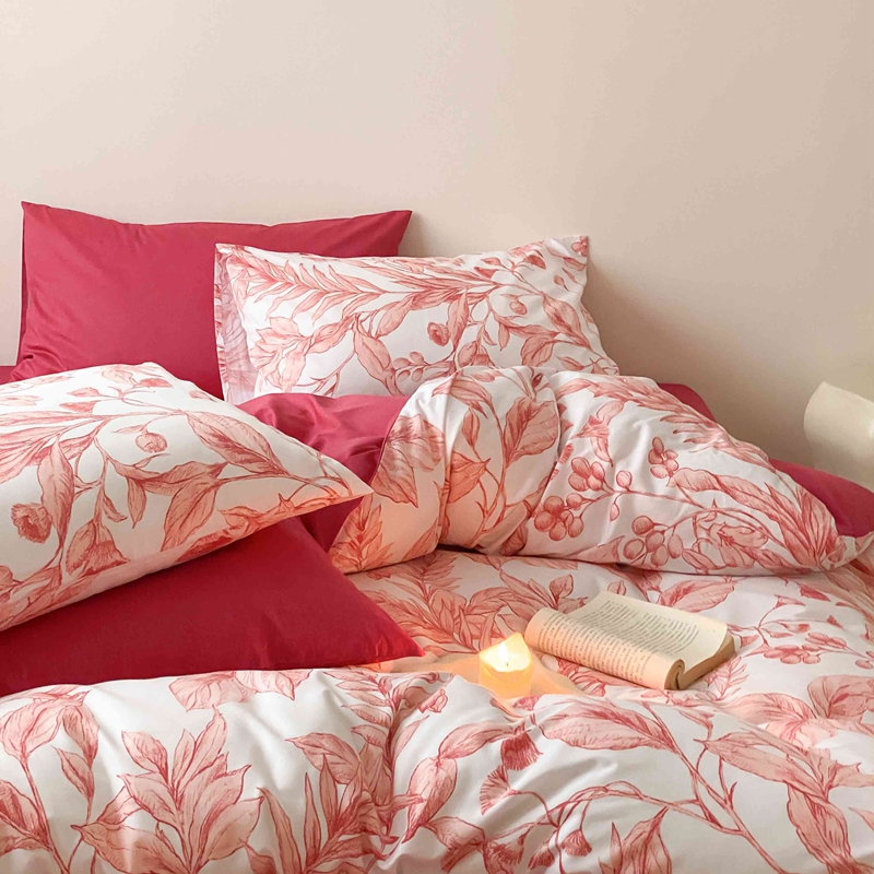 91家纺网 家纺一手货源 找家纺 佰亿莱 2024直播爆款全棉印花四件套 莉莉安