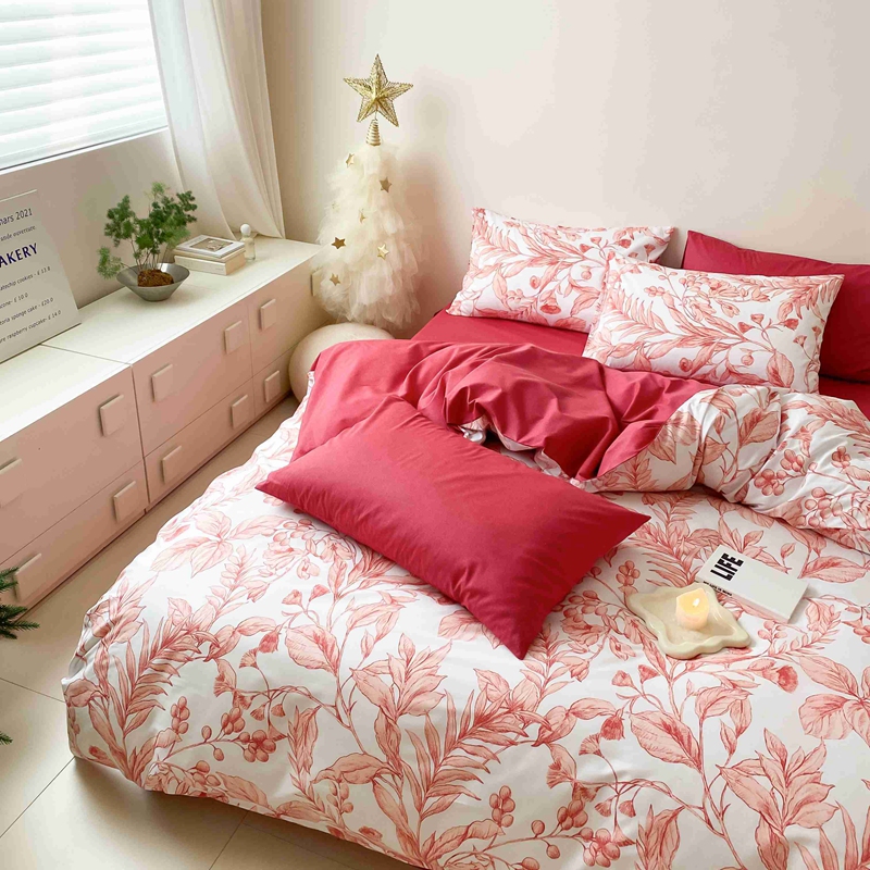 91家纺网 家纺一手货源 找家纺 佰亿莱 2024直播爆款全棉印花四件套 莉莉安