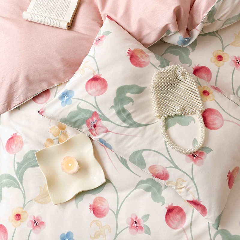 91家纺网 家纺一手货源 找家纺 佰亿莱 2024直播爆款全棉印花四件套 时留