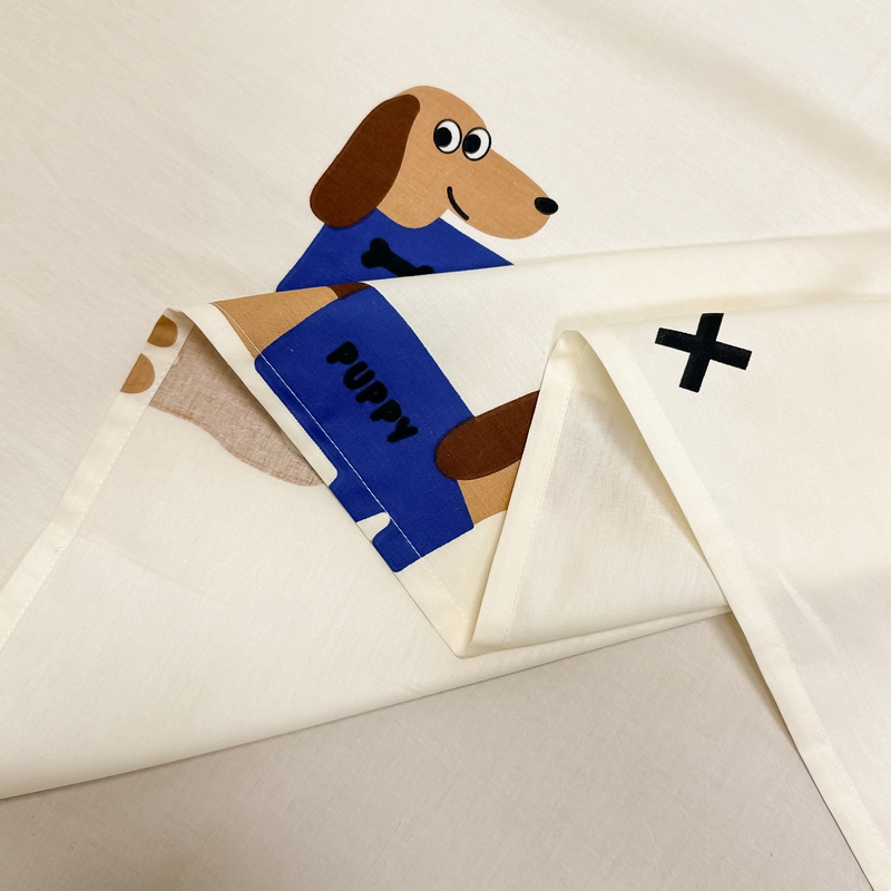 91家纺网 家纺一手货源 找家纺 蓝邻 2024新款全棉单品系列单床单 长条狗