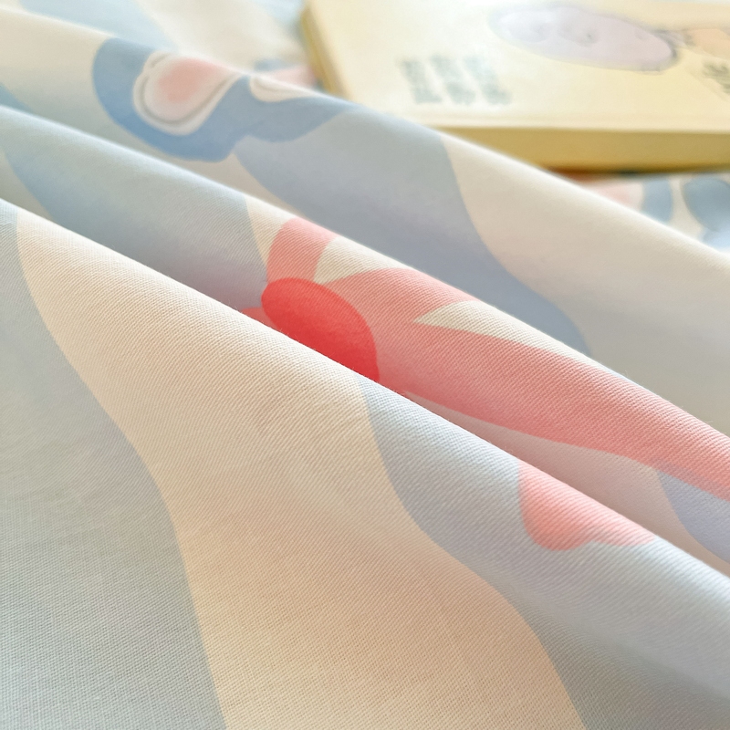 91家纺网 家纺一手货源 找家纺 蓝邻 2024新款全棉单品系列单床单 大白兔