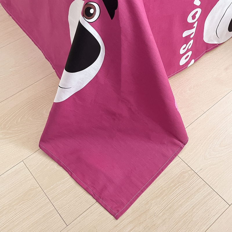 91家纺网 家纺一手货源 找家纺 蓝邻 2024新款全棉单品系列单床单 调皮熊