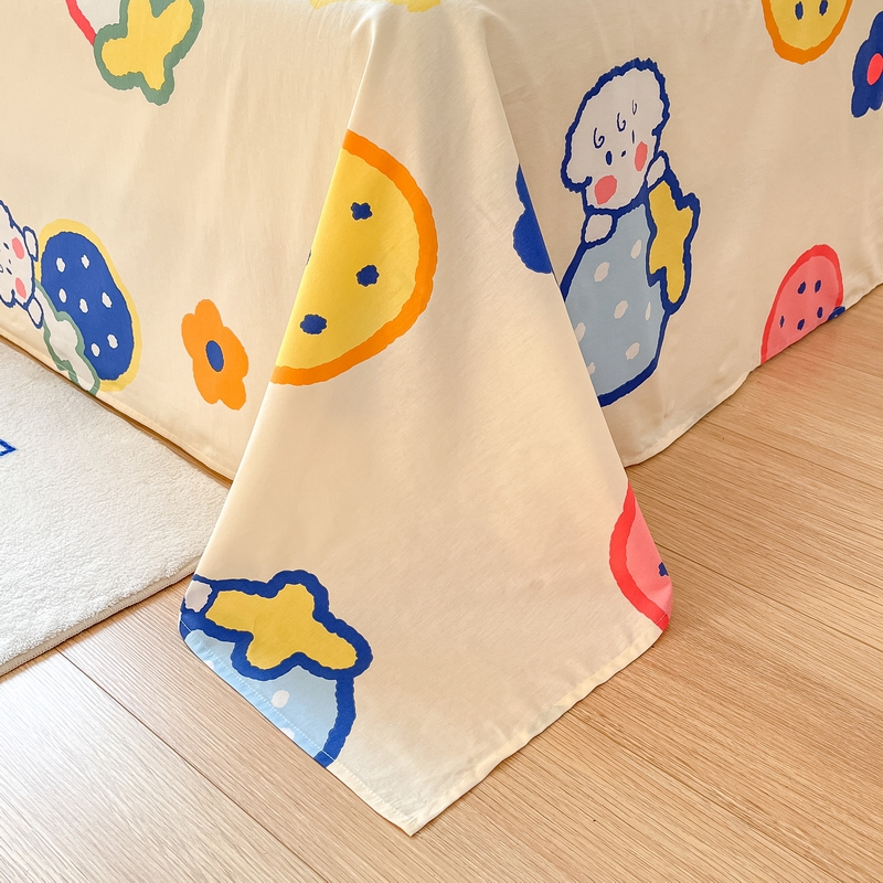 91家纺网 家纺一手货源 找家纺 蓝邻 2024新款全棉单品系列单床单 果缤纷