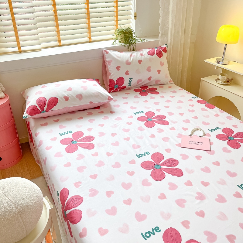 91家纺网 家纺一手货源 找家纺 蓝邻 2024新款全棉单品系列单床单 暖语