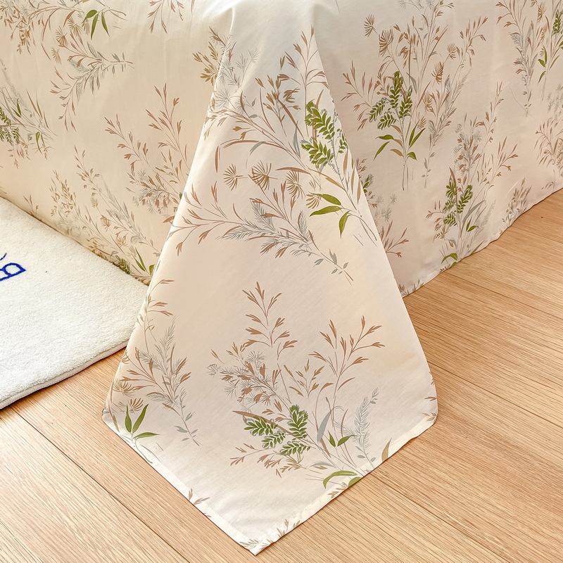 91家纺网 家纺一手货源 找家纺 蓝邻 2024新款全棉单品系列单床单 浅草