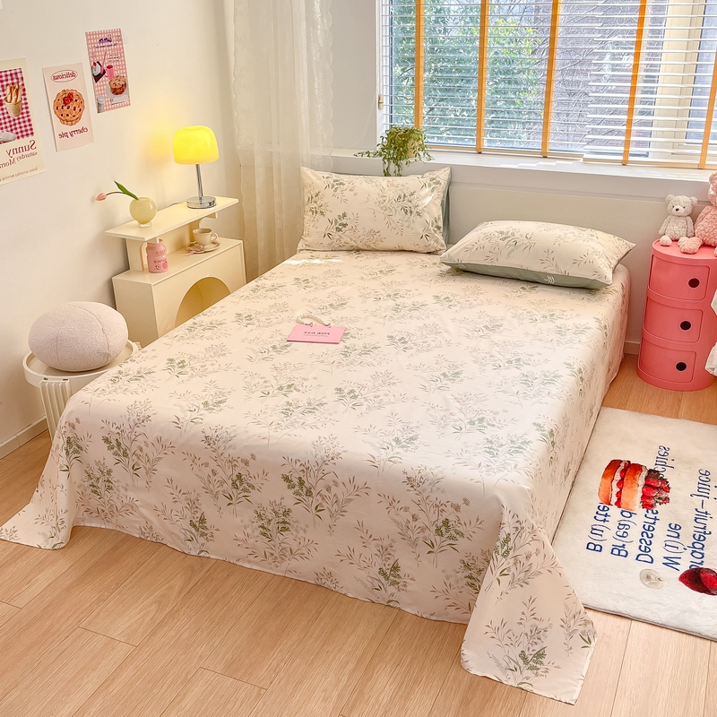 91家纺网 家纺一手货源 找家纺 蓝邻 2024新款全棉单品系列单床单 浅草