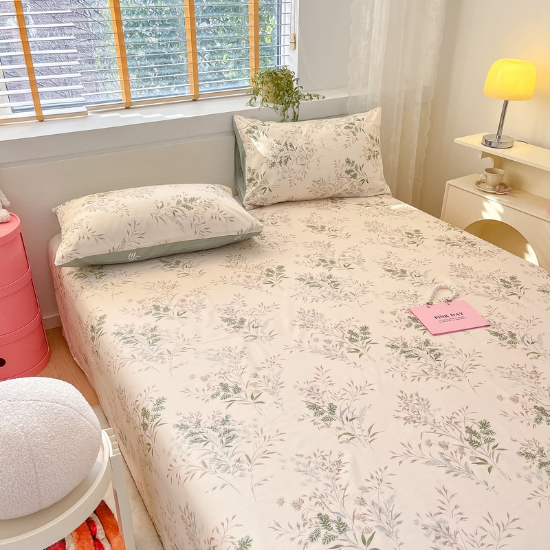 91家纺网 家纺一手货源 找家纺 蓝邻 2024新款全棉单品系列单床单 浅草