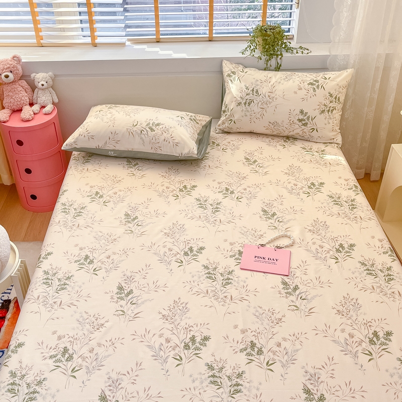 91家纺网 家纺一手货源 找家纺 蓝邻 2024新款全棉单品系列单床单 浅草