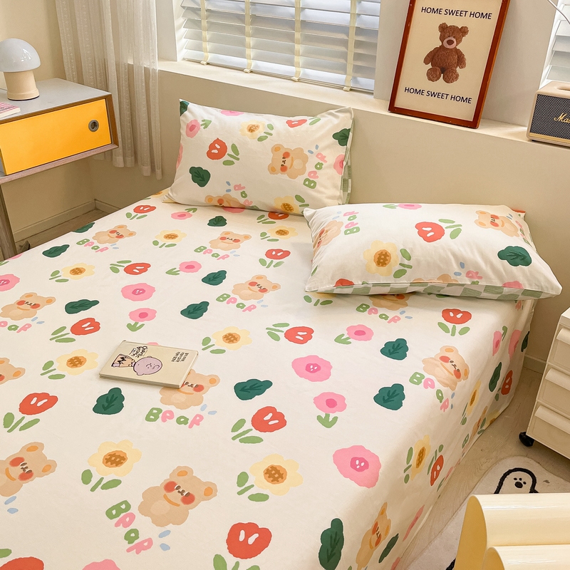 91家纺网 家纺一手货源 找家纺 蓝邻 2024新款全棉单品系列单床单 小画家