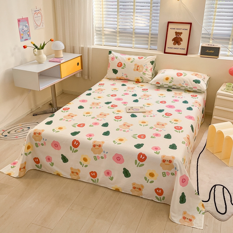 91家纺网 家纺一手货源 找家纺 蓝邻 2024新款全棉单品系列单床单 小画家