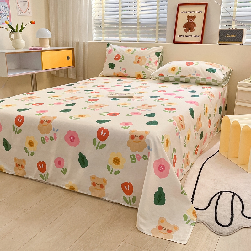 91家纺网 家纺一手货源 找家纺 蓝邻 2024新款全棉单品系列单床单 小画家