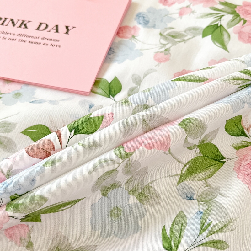 91家纺网 家纺一手货源 找家纺 蓝邻 2024新款全棉单品系列单床单 优雅恋人