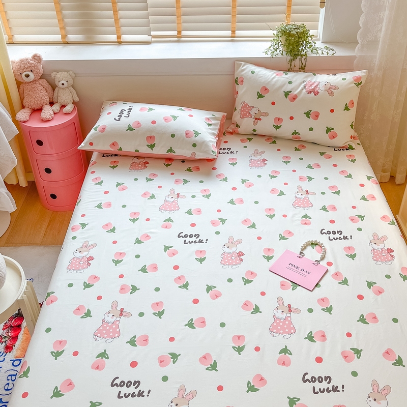 91家纺网 家纺一手货源 找家纺 蓝邻 2024新款全棉单品系列单床单 雨沫