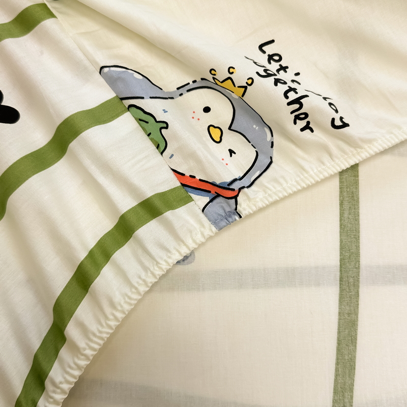 91家纺网 家纺一手货源 找家纺 蓝邻 2024新款全棉单品系列单床笠 萌宠乐园