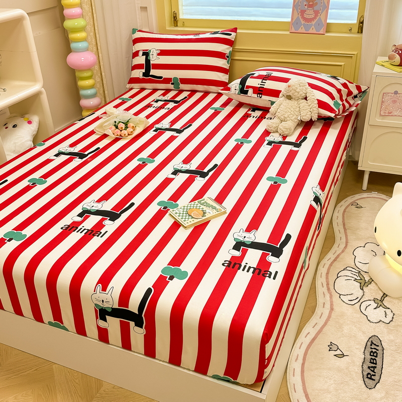 91家纺网 家纺一手货源 找家纺 蓝邻 2024新款全棉单品系列单床笠 米粒