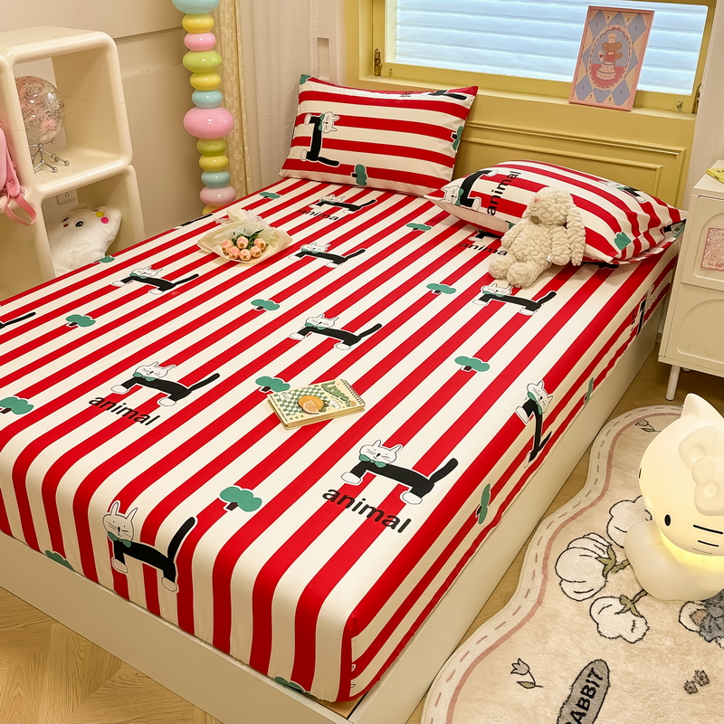 91家纺网 家纺一手货源 找家纺 蓝邻 2024新款全棉单品系列单床笠 米粒