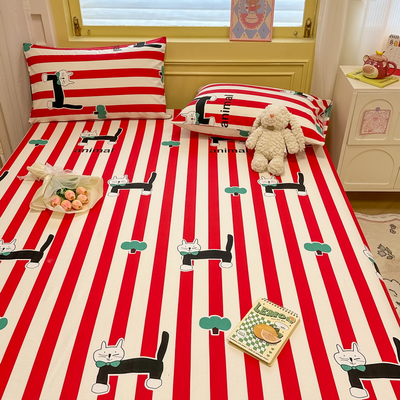 91家纺网 家纺一手货源 找家纺 蓝邻 2024新款全棉单品系列单床笠 米粒