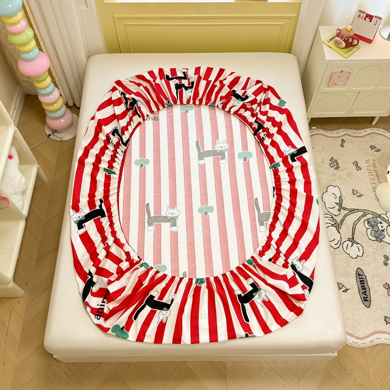 91家纺网 家纺一手货源 找家纺 蓝邻 2024新款全棉单品系列单床笠 米粒