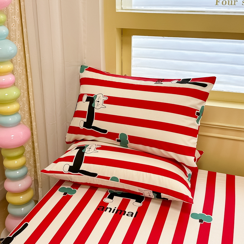 91家纺网 家纺一手货源 找家纺 蓝邻 2024新款全棉单品系列单床笠 米粒